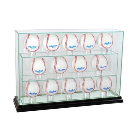Perfect Cases Perfect Cases 14UPBSB-B 14 Baseball Upright Display Case; Black 14UPBSB-B